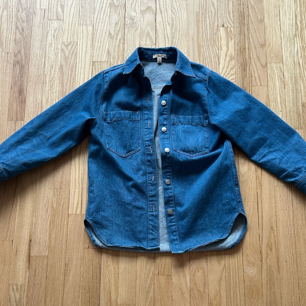 H&M Oversized 100% Cotton Blue Jean Jacket XS